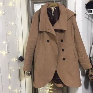 Soia & Kyo wool blend camel winter coat